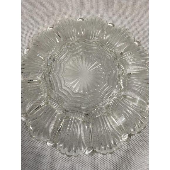 Deviled Egg Oyster Platter vintage 10x10x1 - Picture 2 of 8